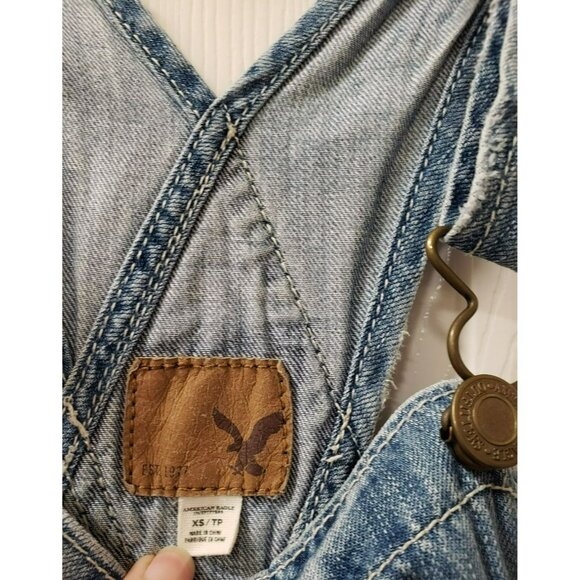 American Eagle Shortalls, Womens Size XS Extra-Small, Distressed, Overall Shorts - Picture 6 of 10